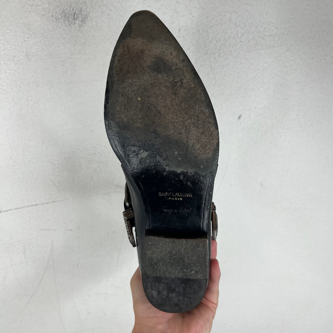 Saint Laurent Leather Duckie Ankle Boot