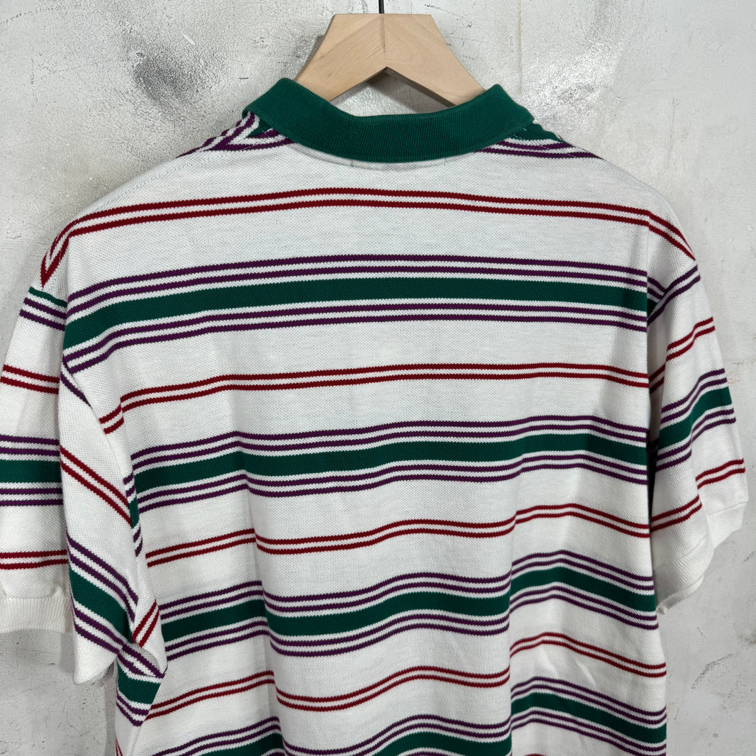 Ralph Lauren Striped White/Green/Red Polo