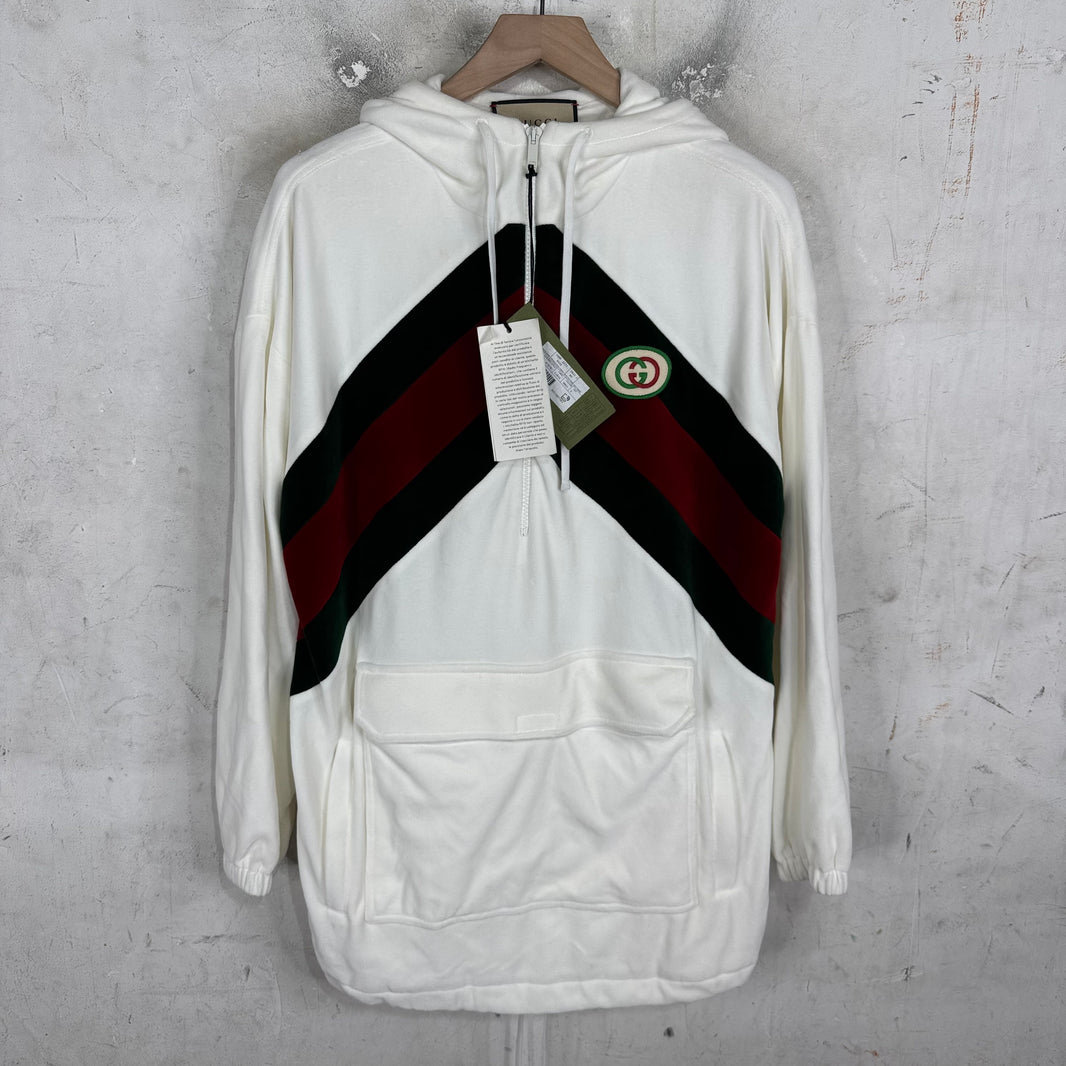 Gucci Velour Web Stripe Anorak