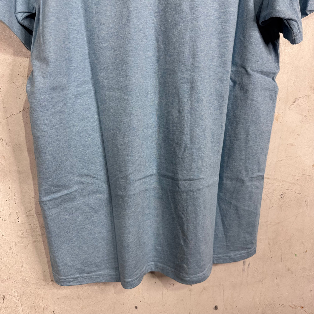 Balenciaga Heather Blue Printed Campaign T-Shirt