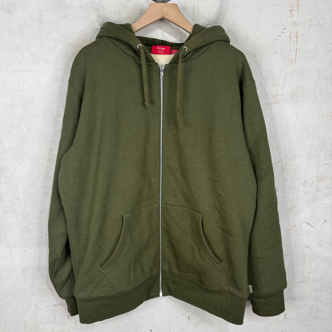 Supreme Thermal Lined Hood Logo Zip Hoodie