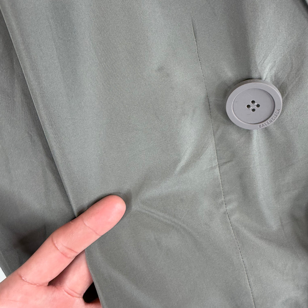 Balenciaga Gray Nylon Blazer Jacket