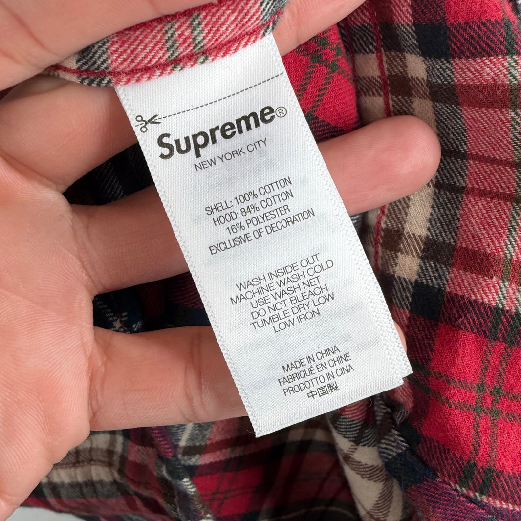 Supreme Applique Hooded Flannel Shirt