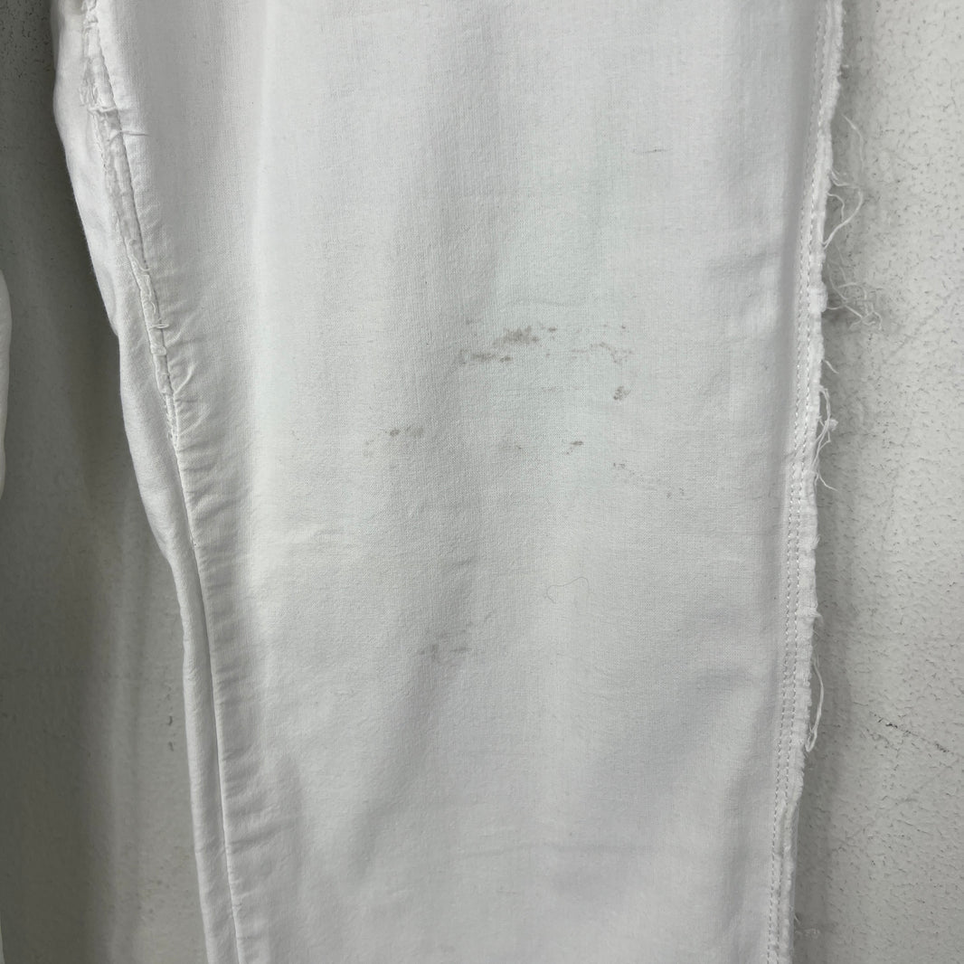 Margiela White Distressed Inside Out Jeans