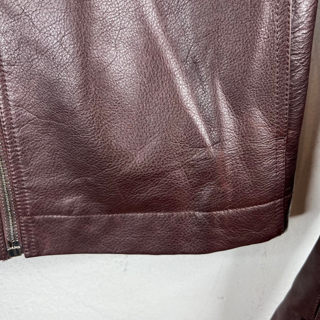 Rick Owens Raisin Leather Molino Jacket