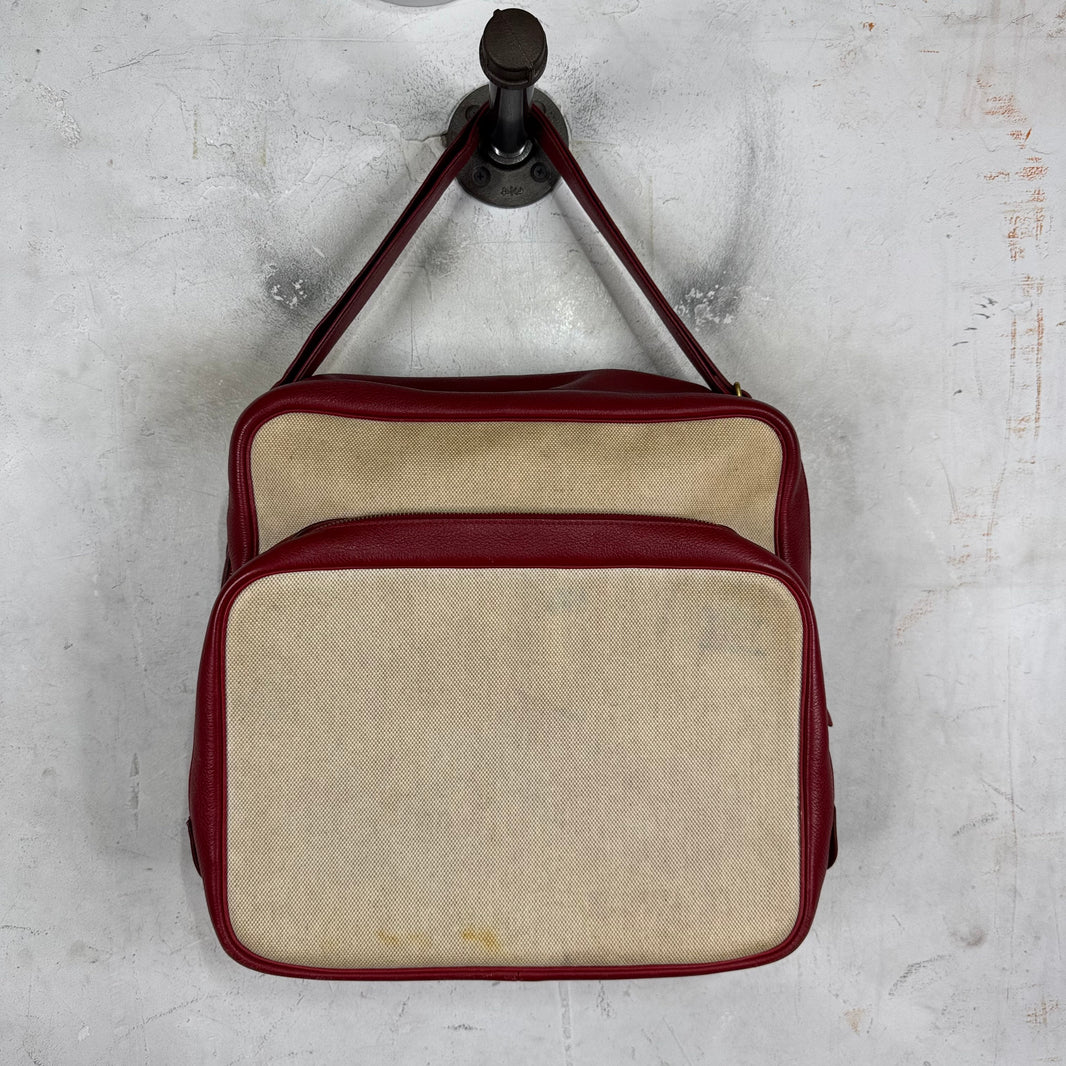 Hermes Victoria Toile Shoulder Bag