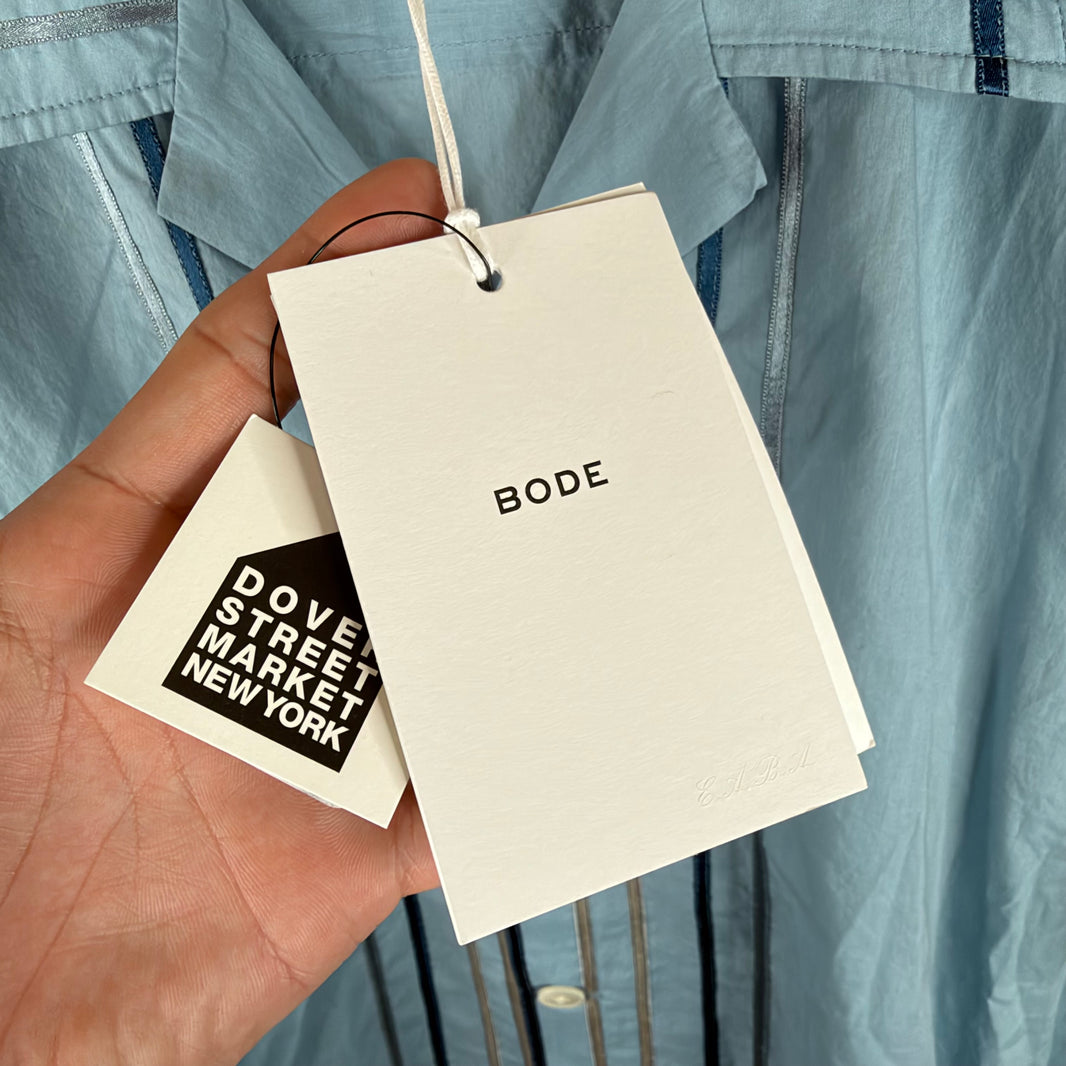 Bode Ribbon Plaid S/S Shirt