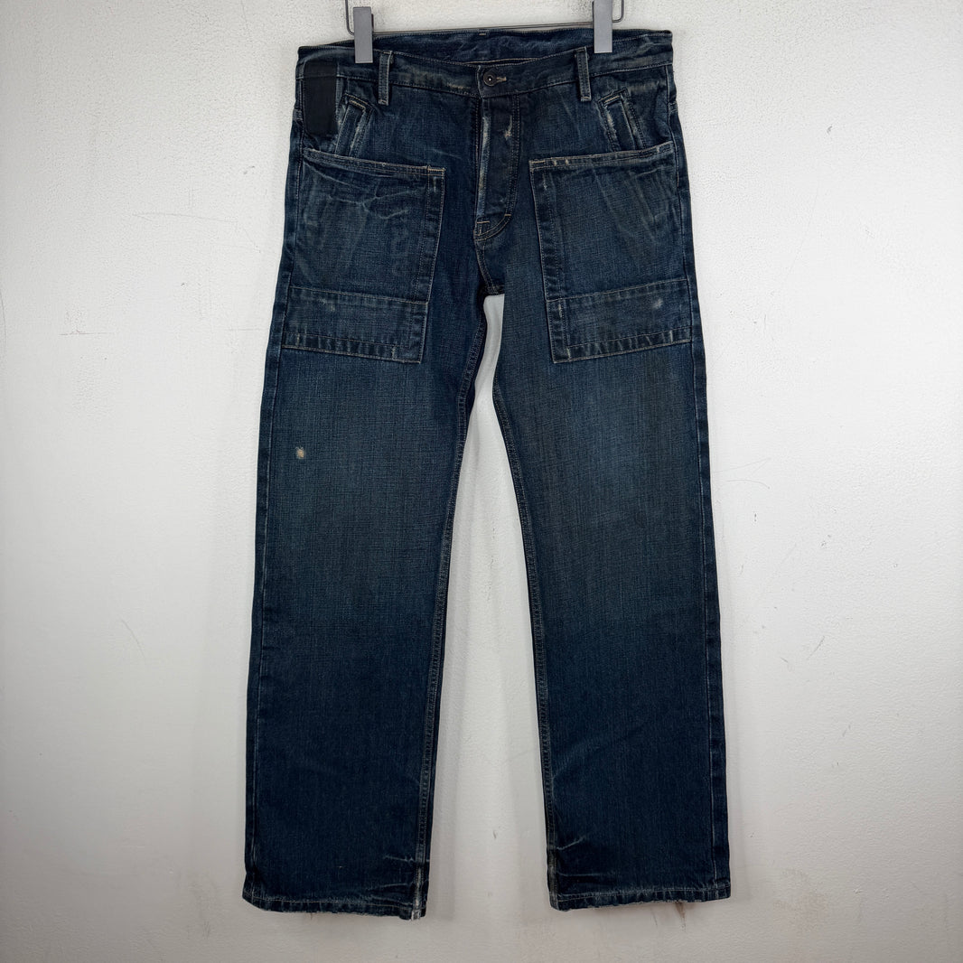 Rick Owens Selvedge Bootcut Slab Denim Jeans