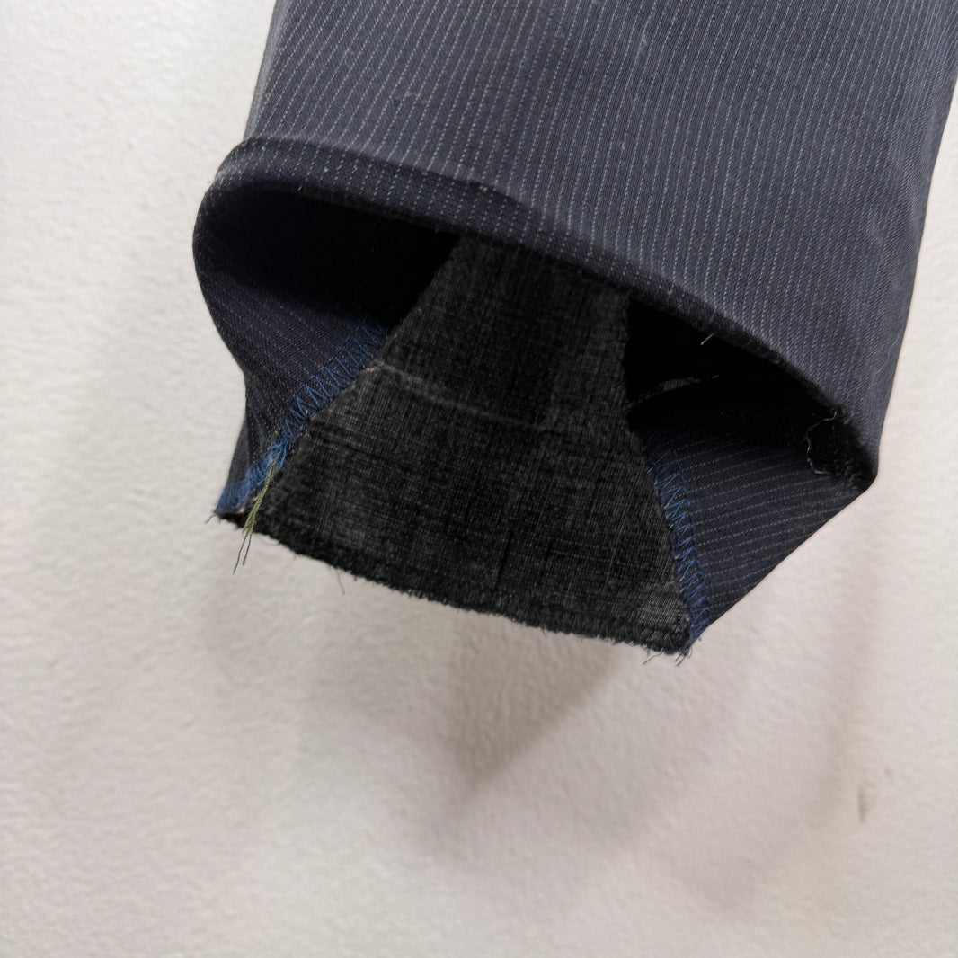 Issey Miyake Navy Striped Trousers