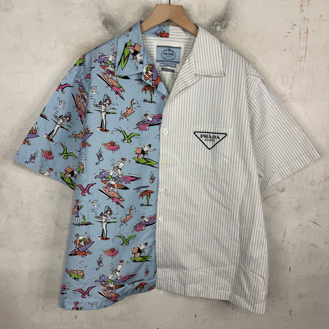 Prada Beach Stripe Double Match Shirt