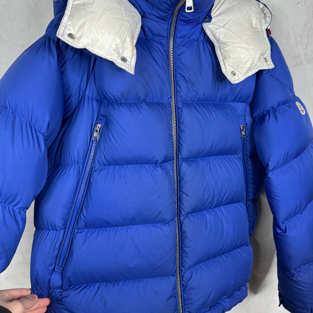Moncler Blue Two Toned Porier Giubbotto Jacket