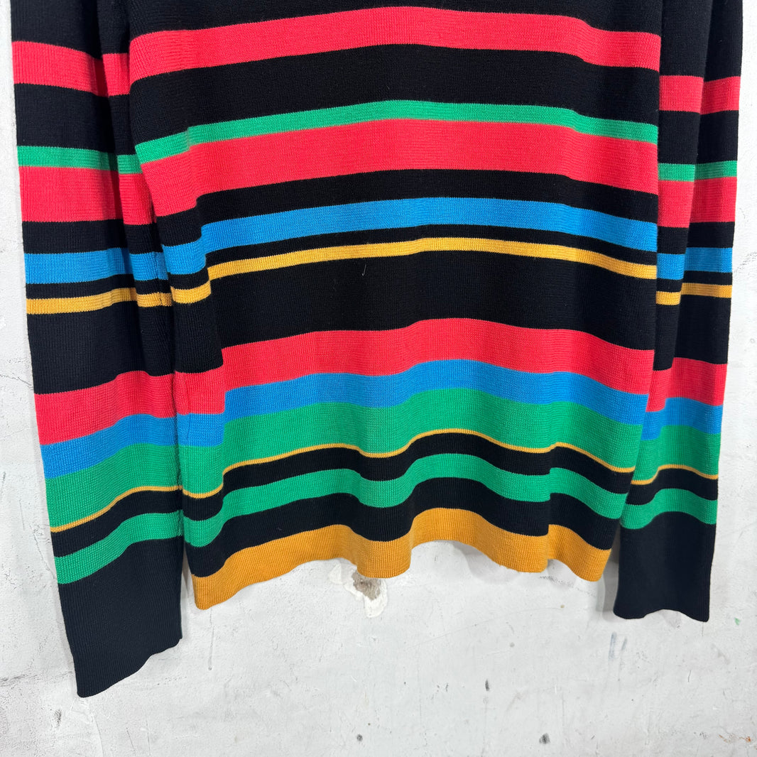 JW Anderson Multicolored Striped 1/4 Zip Sweater