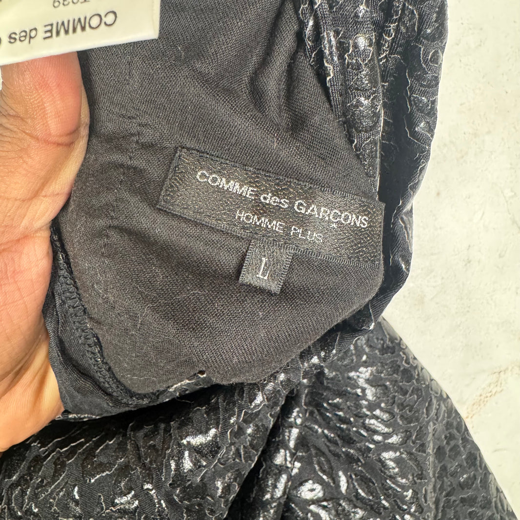 Comme Des Garçons Homme Black Cheetah Print Shorts