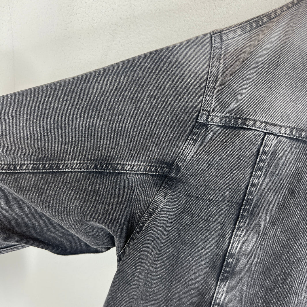 Balenciaga Sample Thin Black Wash Denim Jacket
