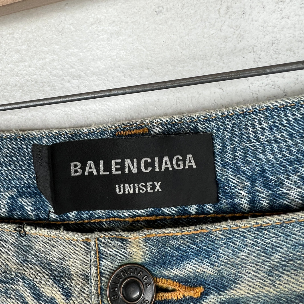 Balenciaga Waxed Baggy Jeans