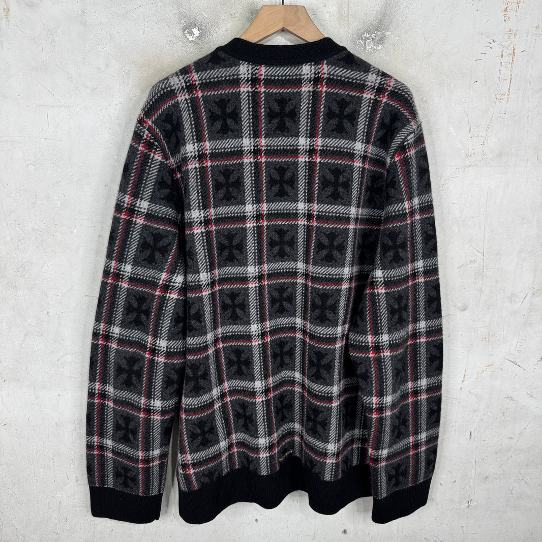 Chrome Hearts Motif Cross Wool Cardigan