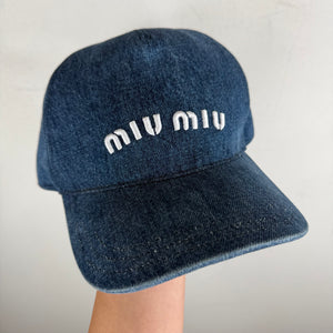 Miu Miu Denim Baseball Hat