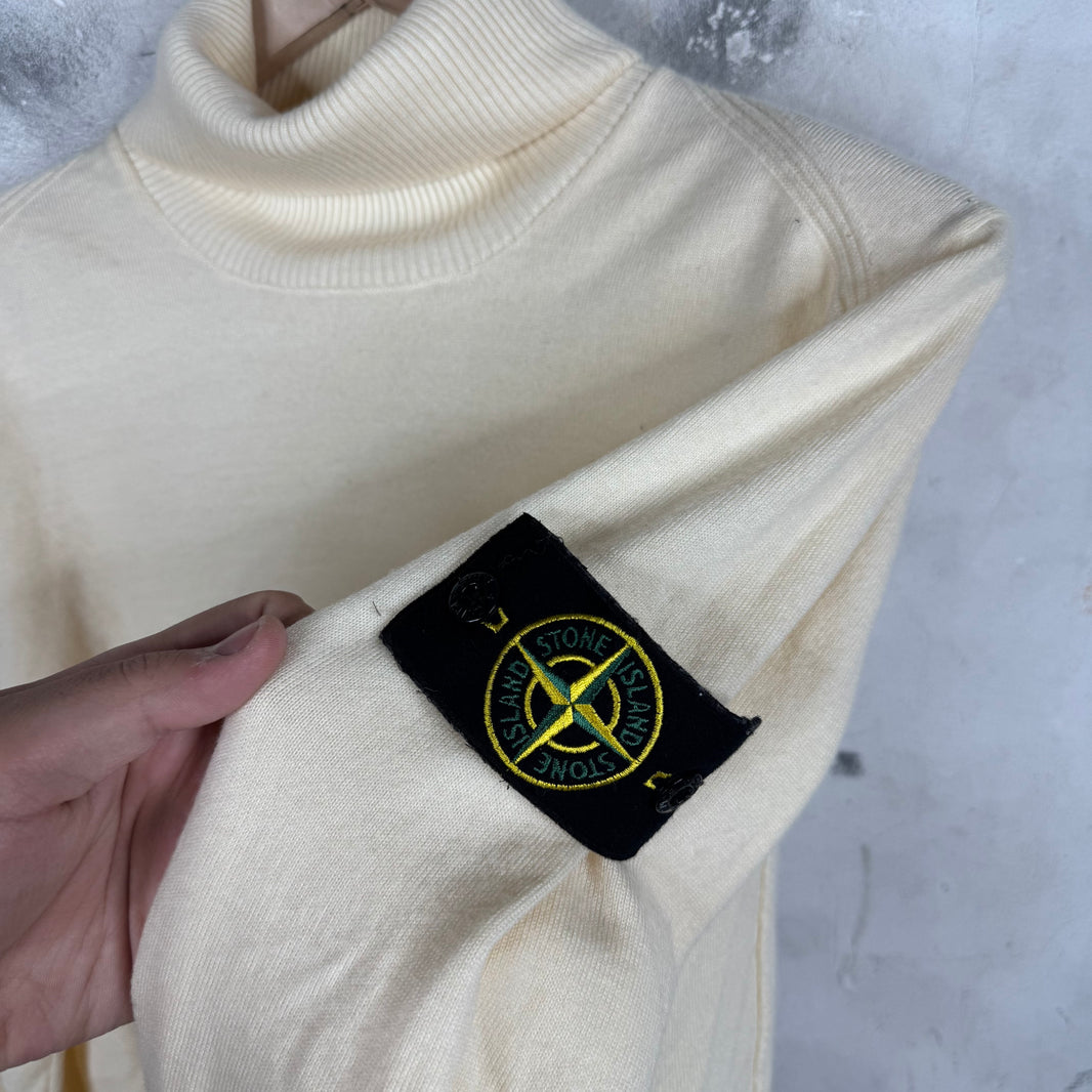 Stone Island Cream Turtleneck Sweater