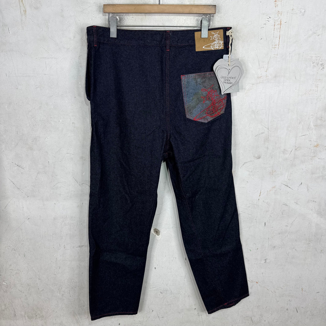 Vivienne Westwood Contrast Stitch Drunken Jeans