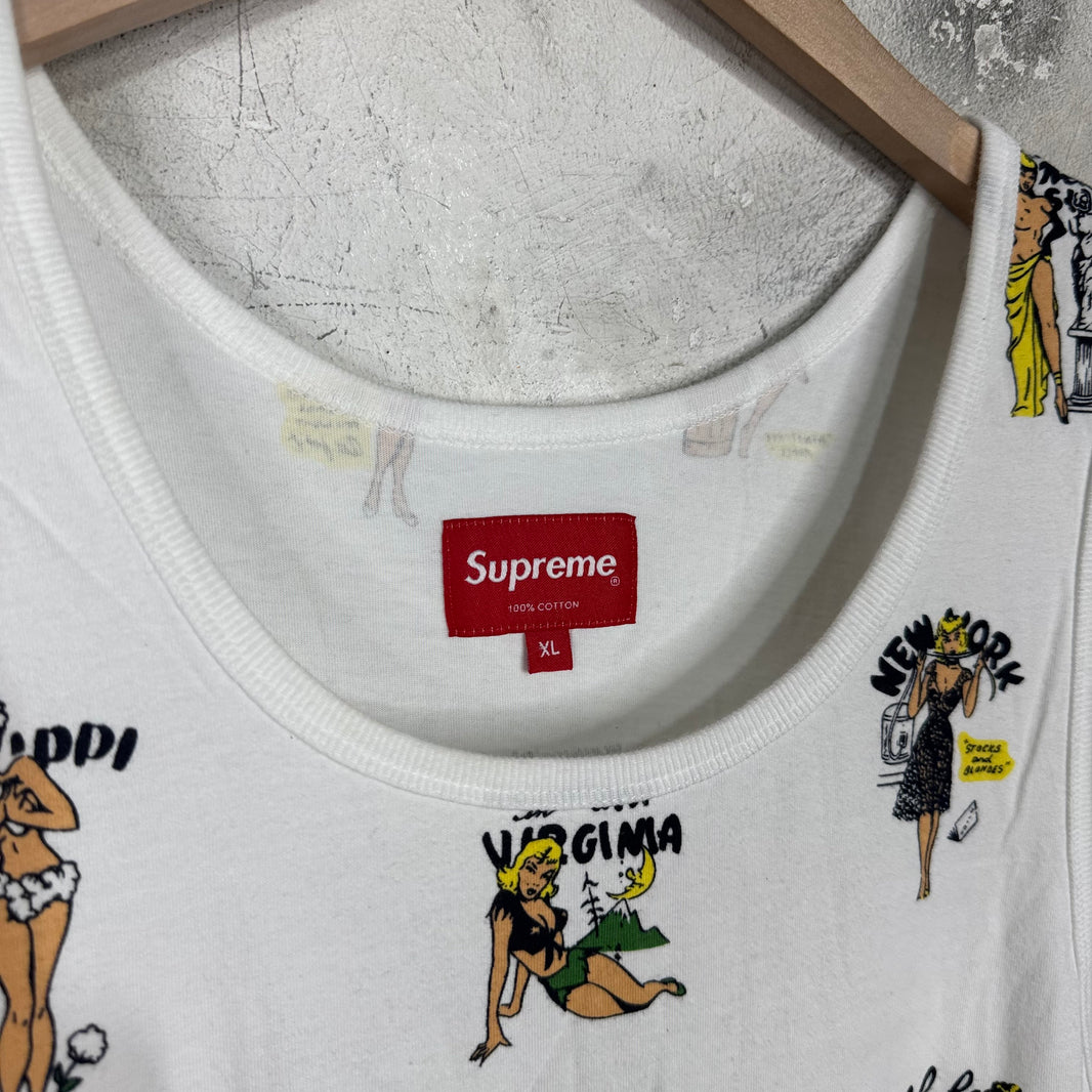 Supreme White Girls Tank