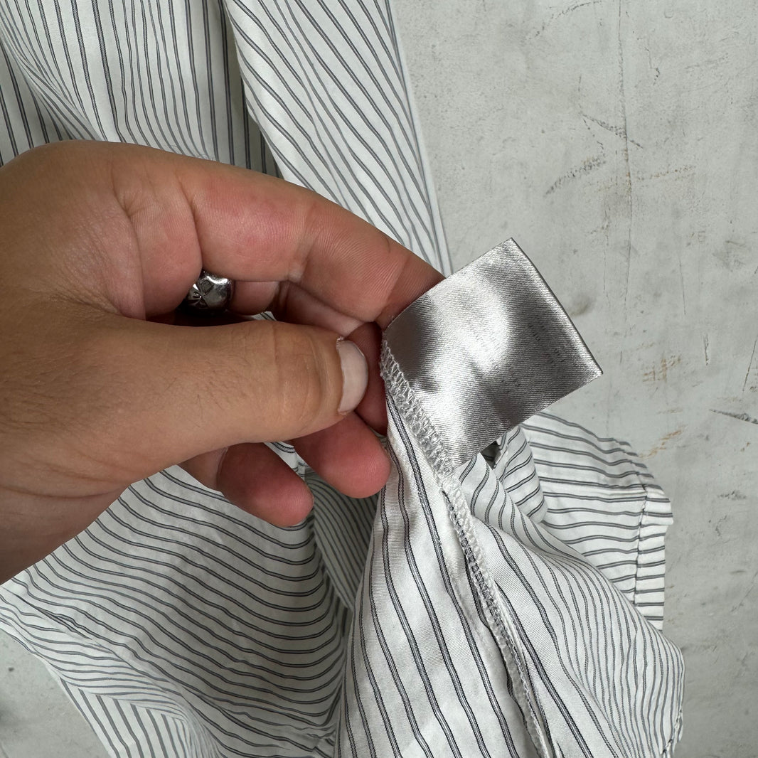 Dior Striped Bee Logo LS Button Up