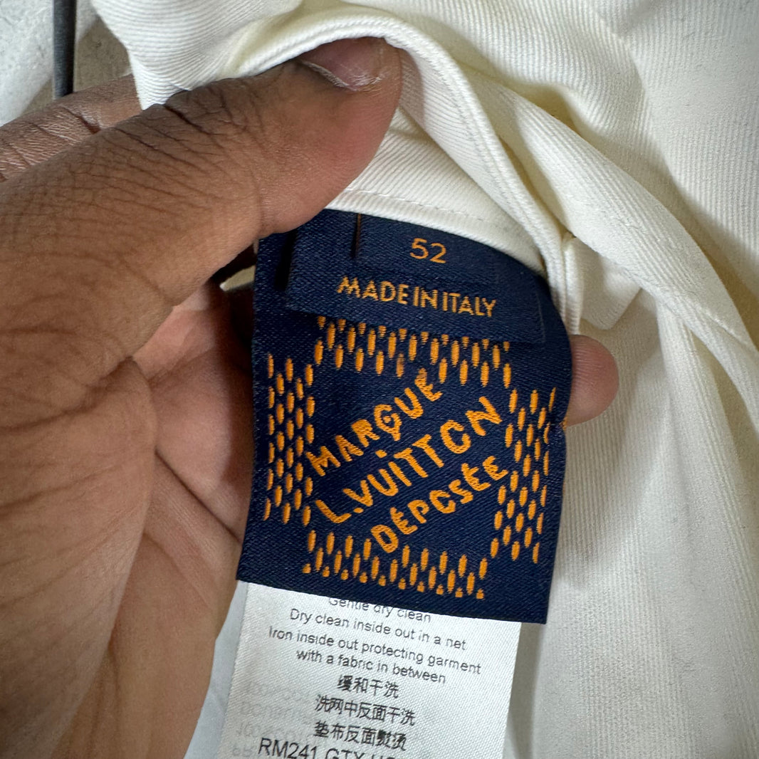 Louis Vuitton White Cargo Patch Shorts
