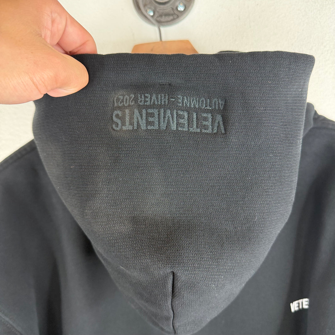 Vetements Black Logo Hoodie