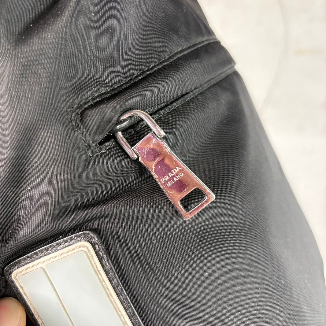Prada Nylon Rubber Logo Sling Bag