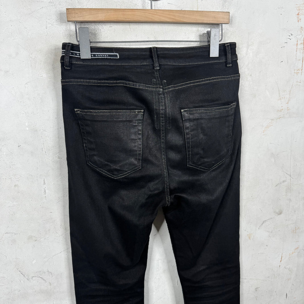 DRKSHDW Kiss The Carpet Waxed Detroit Jeans