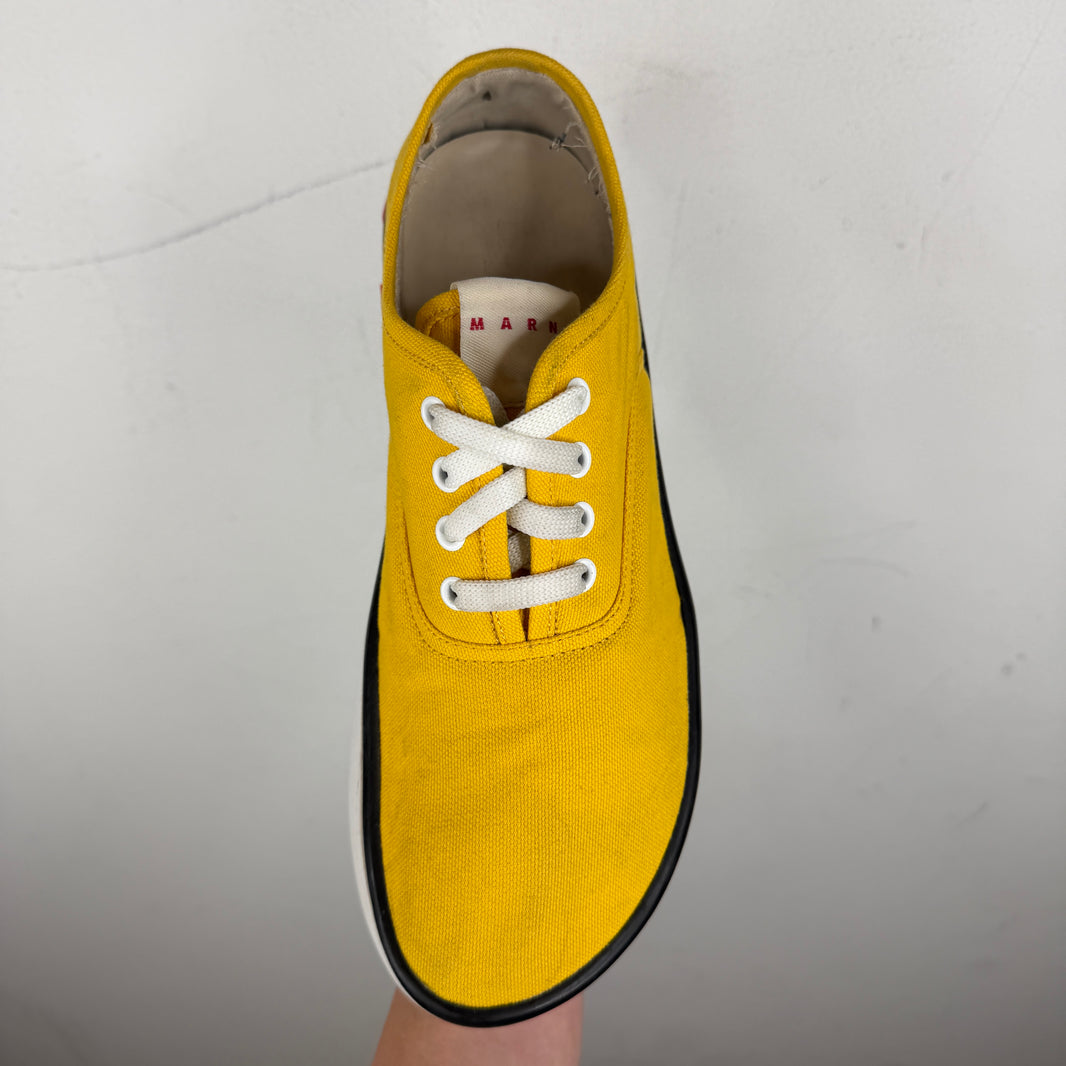 Marni Yellow Paw Lace Up Sneakers