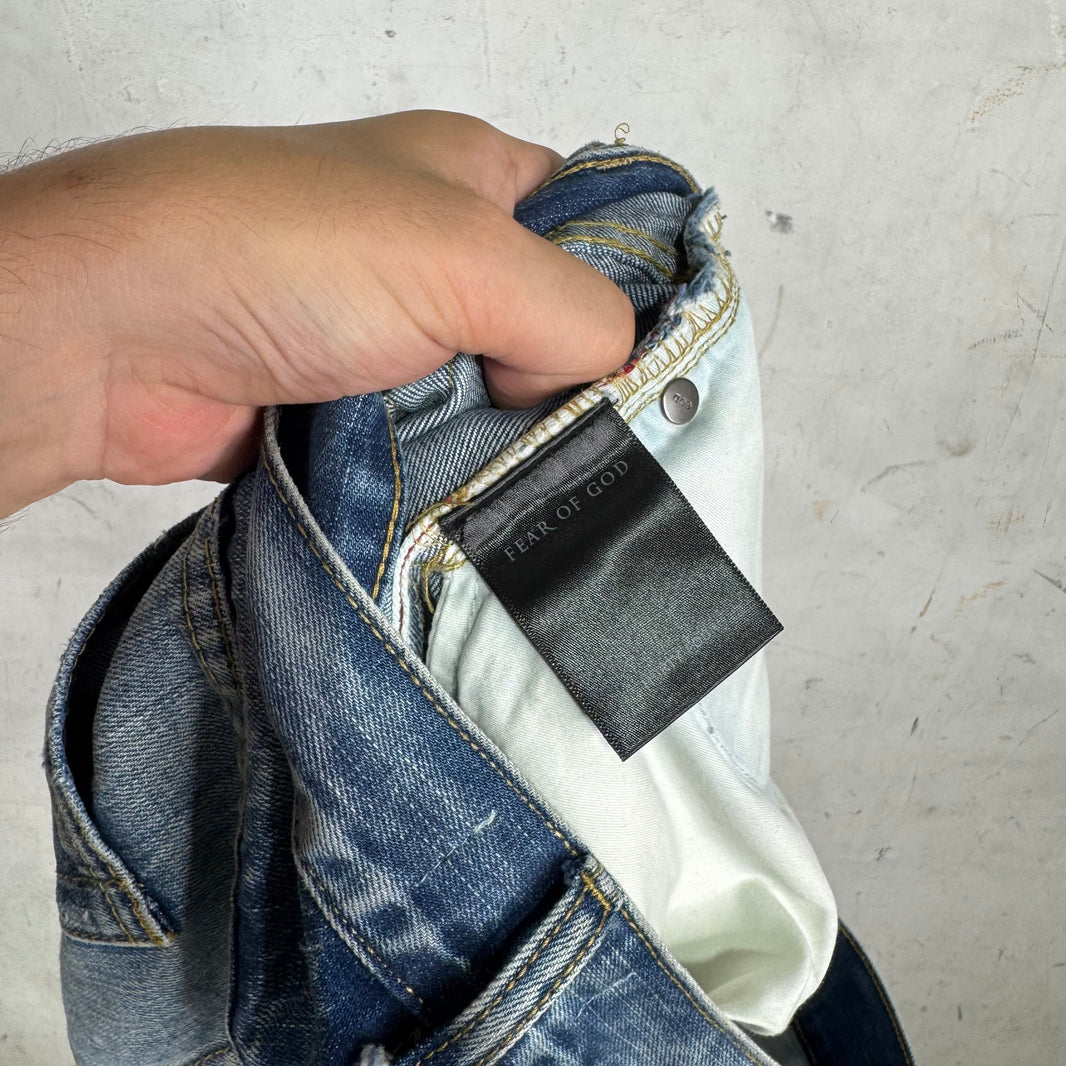 Fear Of God Distressed Japanese Denim Skinny Jeans