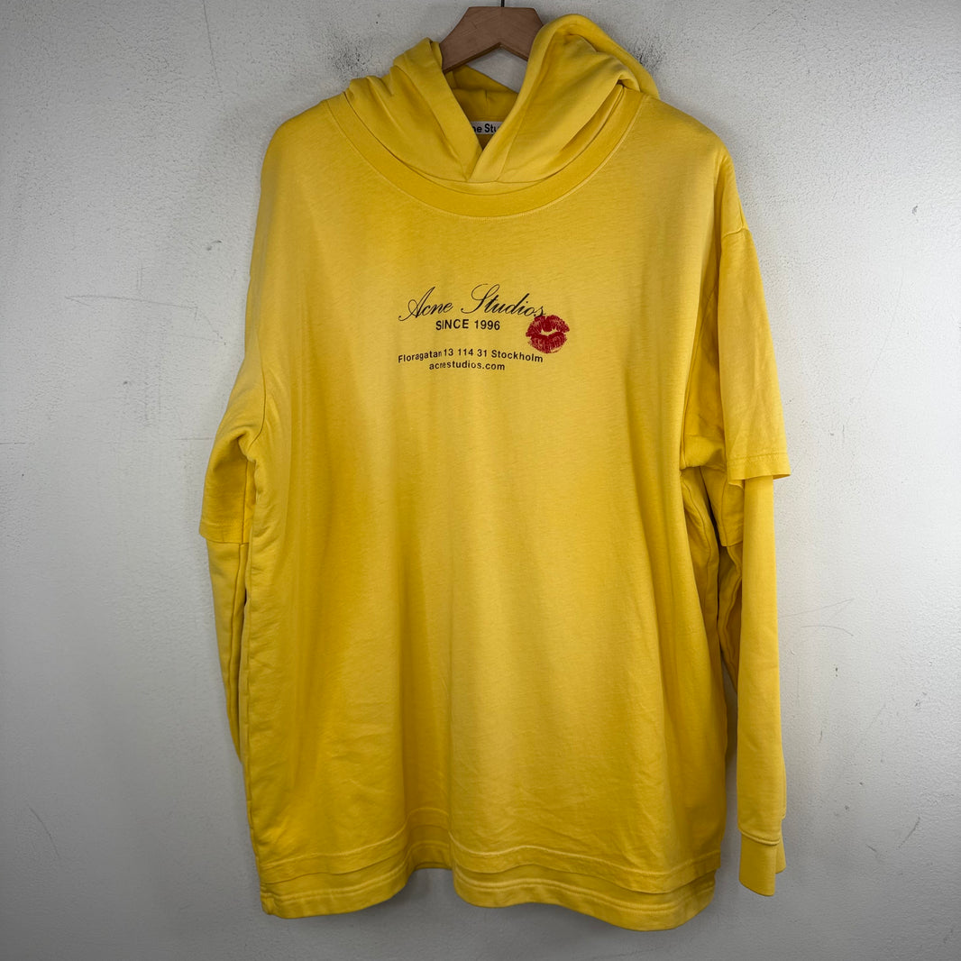 Acne Studios Yellow Double Layer Hoodie
