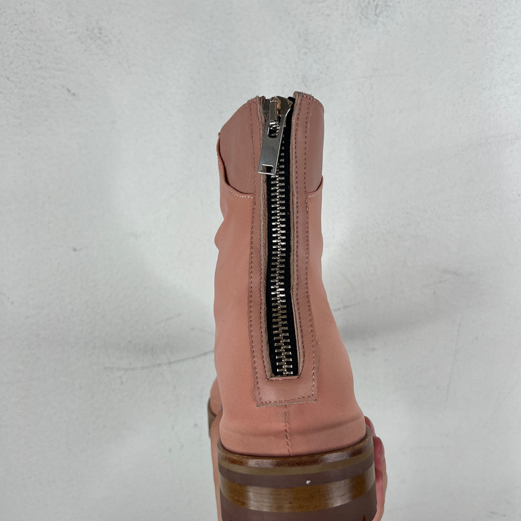 424 Camel Suede Pink Boots