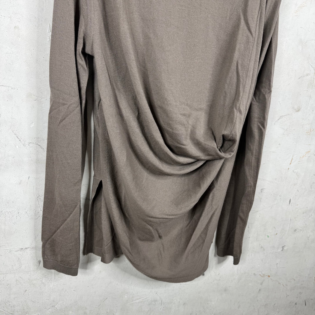 Rick Owens x Moncler Cashmere Drapefront Sweater