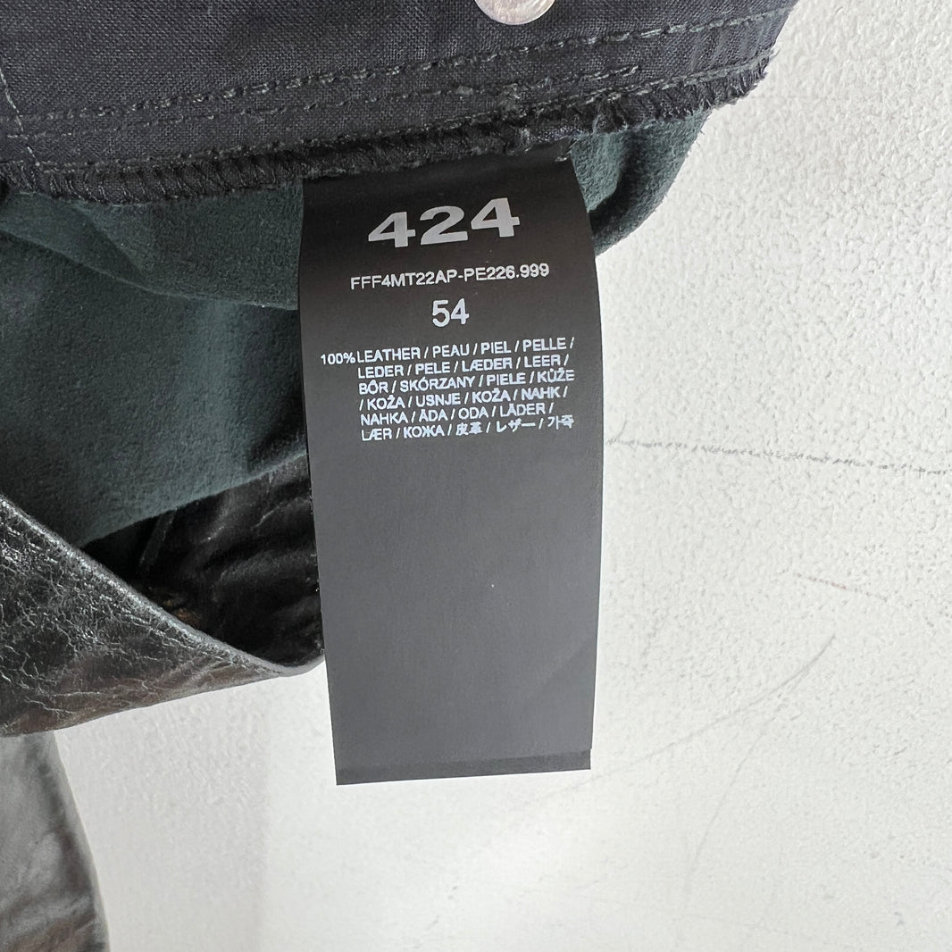 424 Paper Leather Jeans
