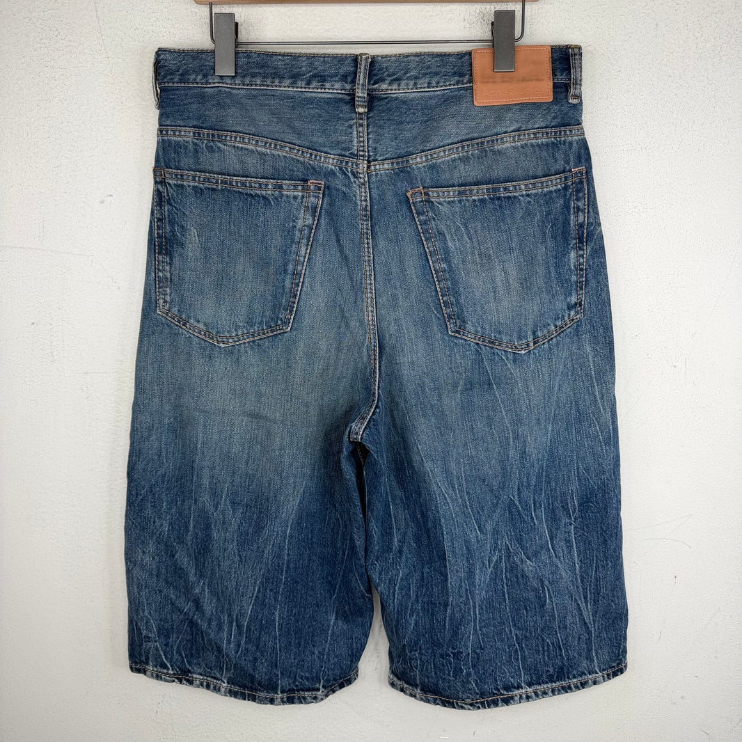 Acne Studios Whiskered Long Jean Shorts