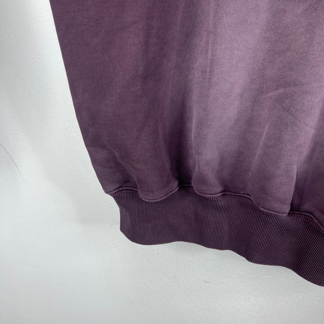 Balenciaga Wardrobe Purple Washed Small Logo Crewneck