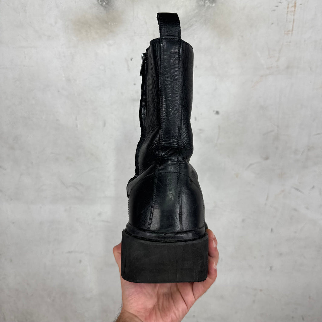 Balenciaga Smoked Leather Stomper Boots