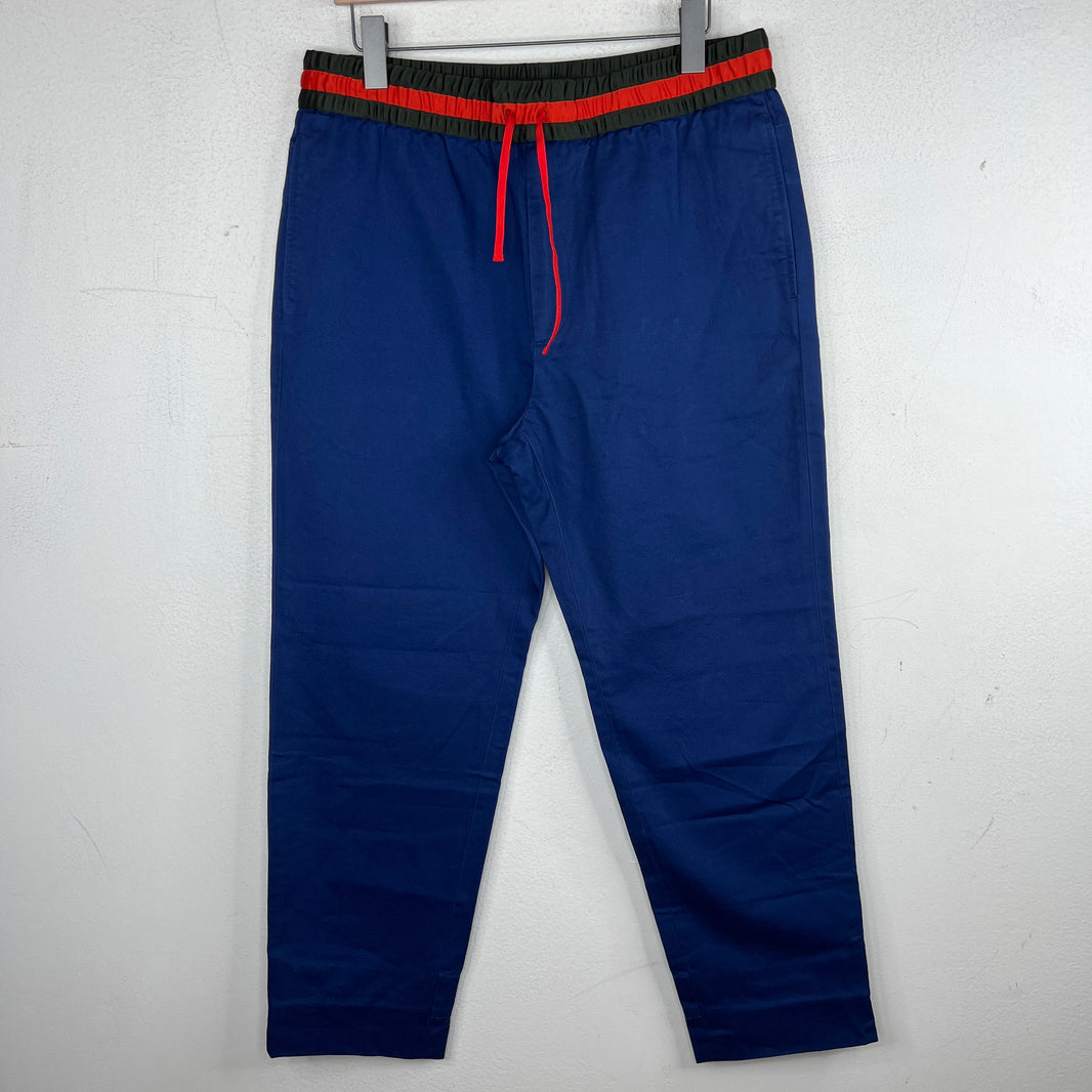 Gucci Blue Elastic Band Pants