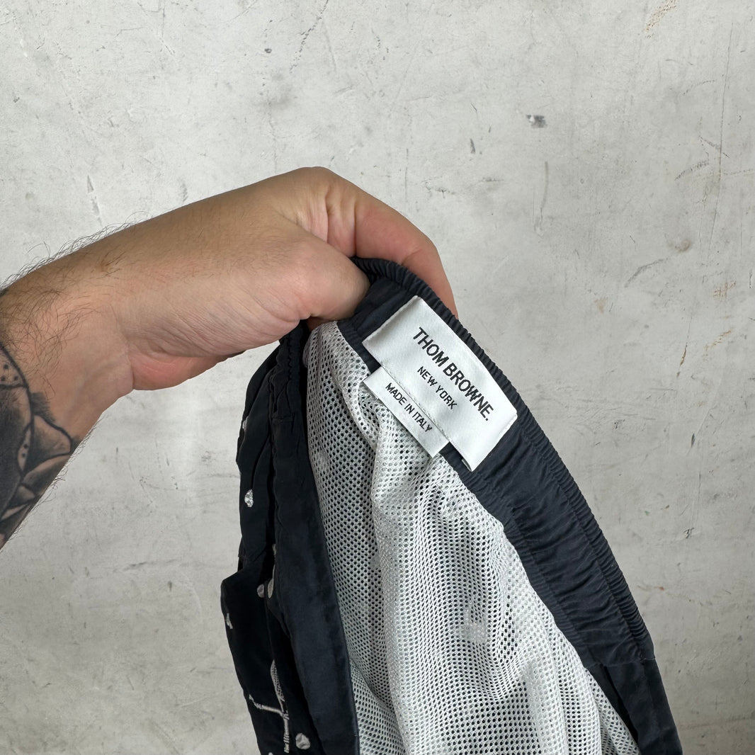 Thom Browne Tennis Dachsound Swim Trunks