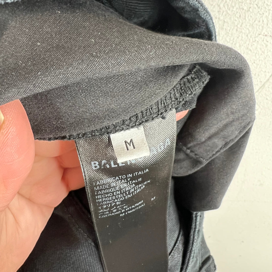 Balenciaga Black Mud Distressed Jeans