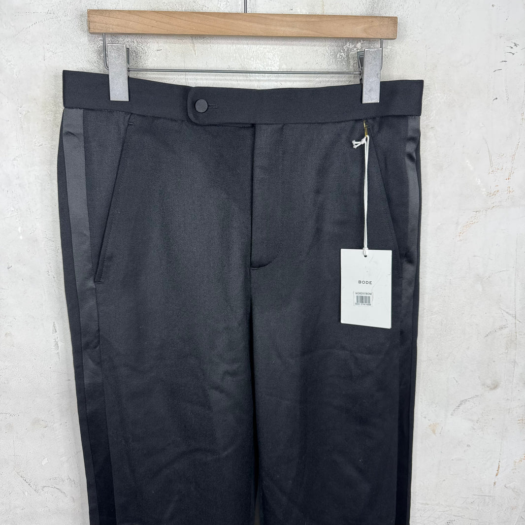 Bode Black Tuxedo Trousers