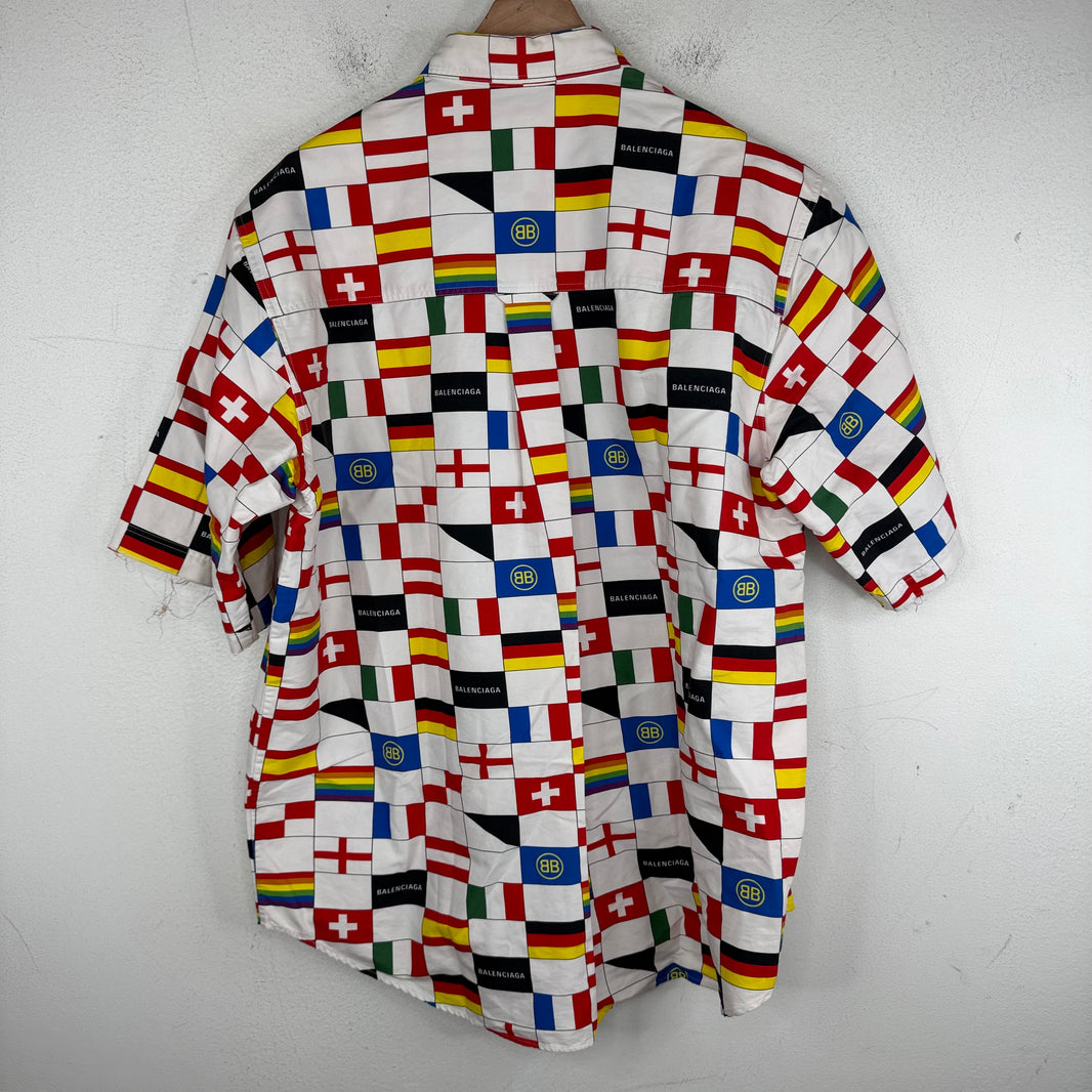Balenciaga Flags Button Up Shirt