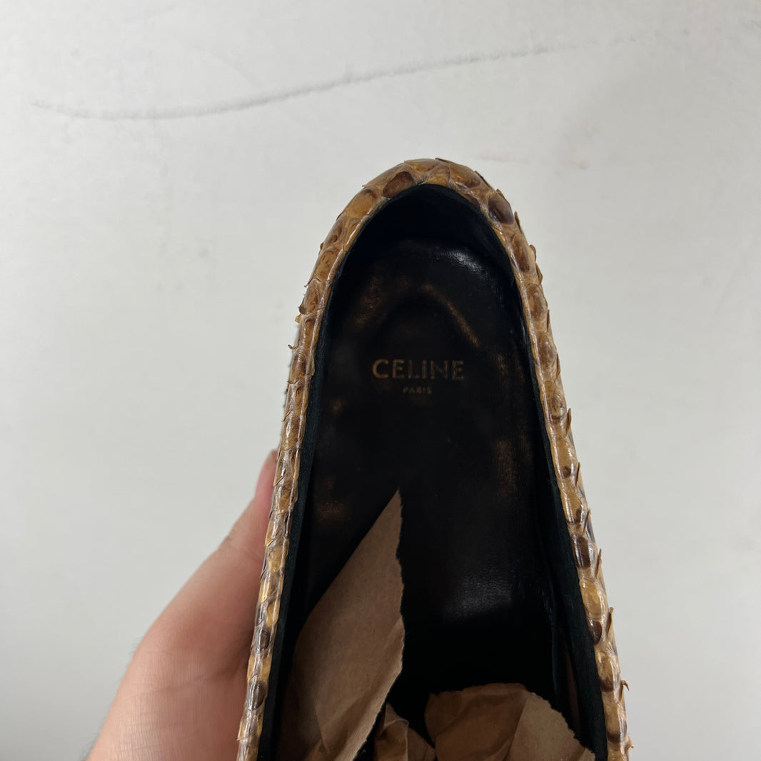 Celine Snake Skin Tassel Loafers