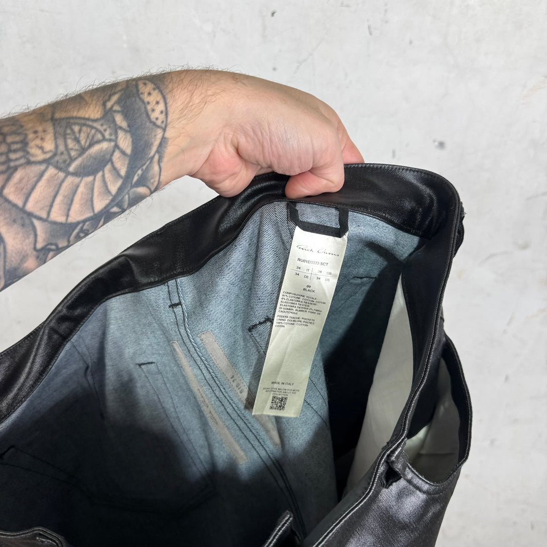 Rick Owens Lido Coated Geth Jeans