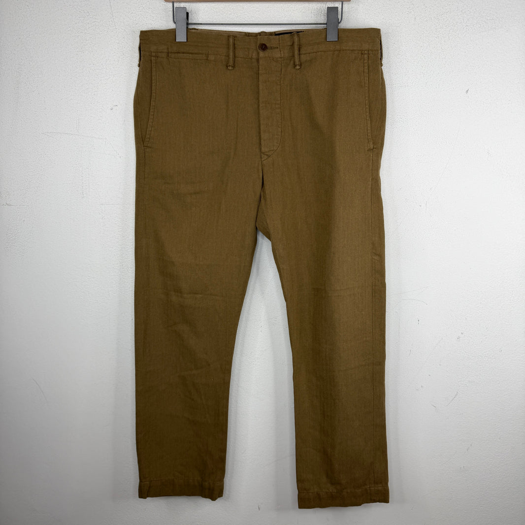 RRL Brown Wool Blend Trousers