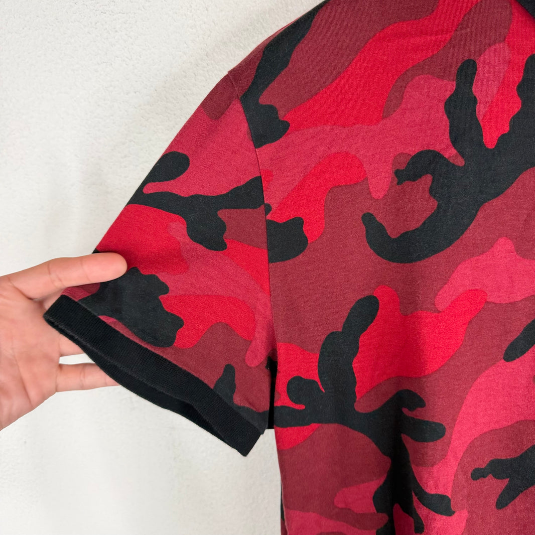 Valentino Red Camo Polo Shirt