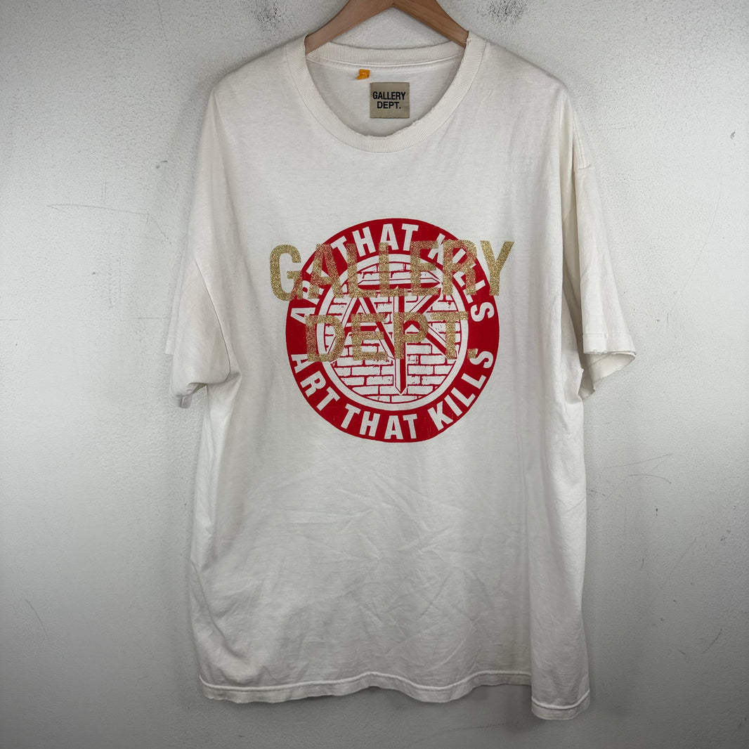 Gallery Dept ATK Glitter Print Logo T-Shirt