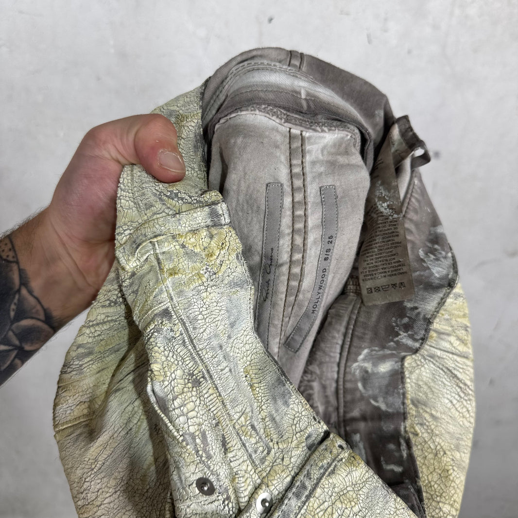 Rick Owens Painted Banana Bolan Jeans