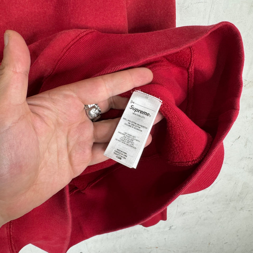 Supreme Red Screenprinted Box Logo Crewneck
